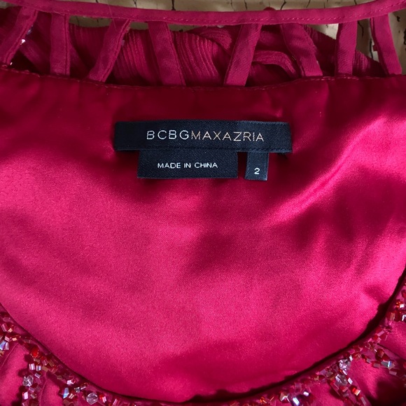BCBG Max Azria Red Cocktail Dress - Picture 6 of 8